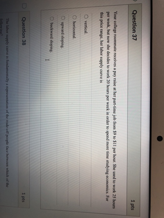 Solved Question 37 1 pts Your college roommate receives a | Chegg.com