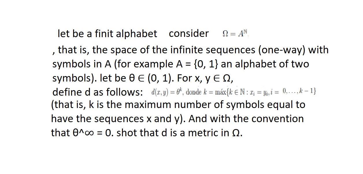Solved let be a finit alphabet consider Ω = ΑΝ that is, the | Chegg.com