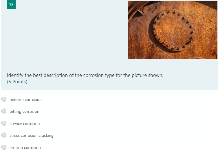 Solved 13 Corrosion May Be Controlled By (select The Best | Chegg.com