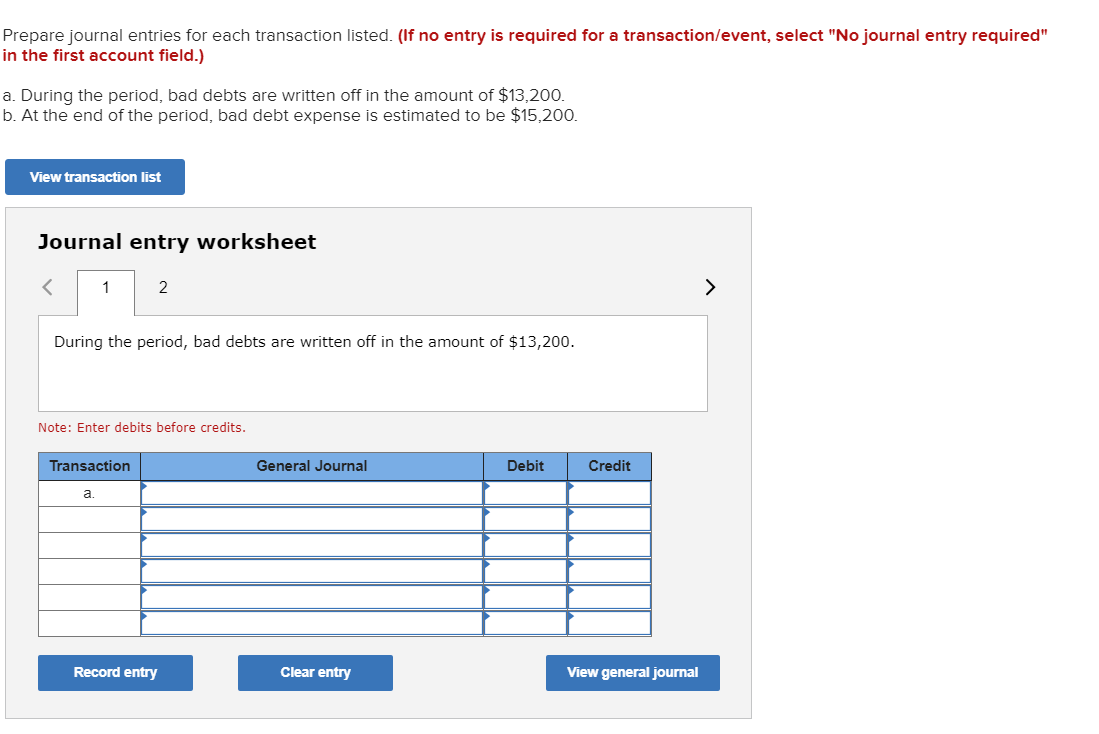 Solved Prepare journal entries for each transaction listed 