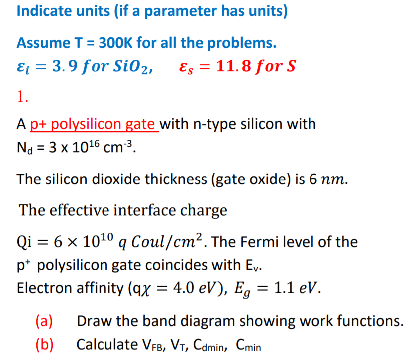 Indicate Units If A Parameter Has Units Assume T Chegg Com