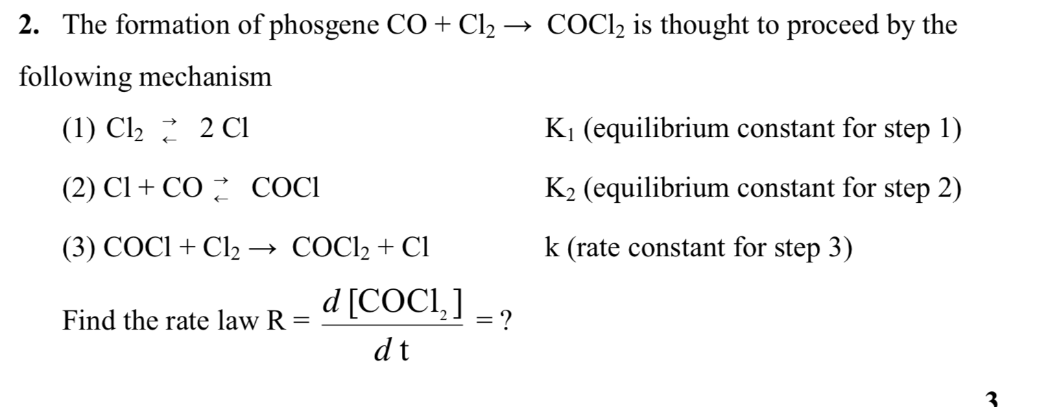 В реакции co cl2 cocl2
