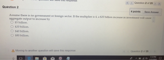 Solved save ts response Question 2 of 25 Question 2 4 points | Chegg.com