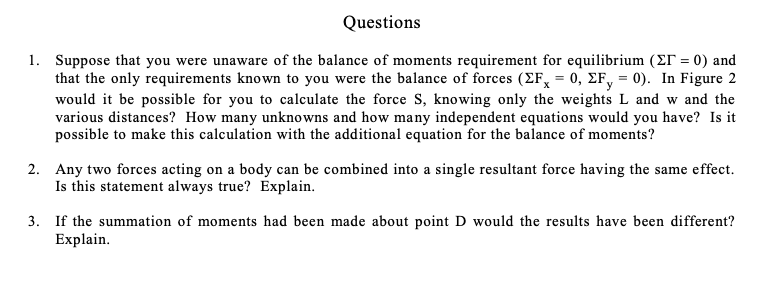 Solved MOMENTS IN STATIC SYSTEMS (Physics): Free-Body | Chegg.com