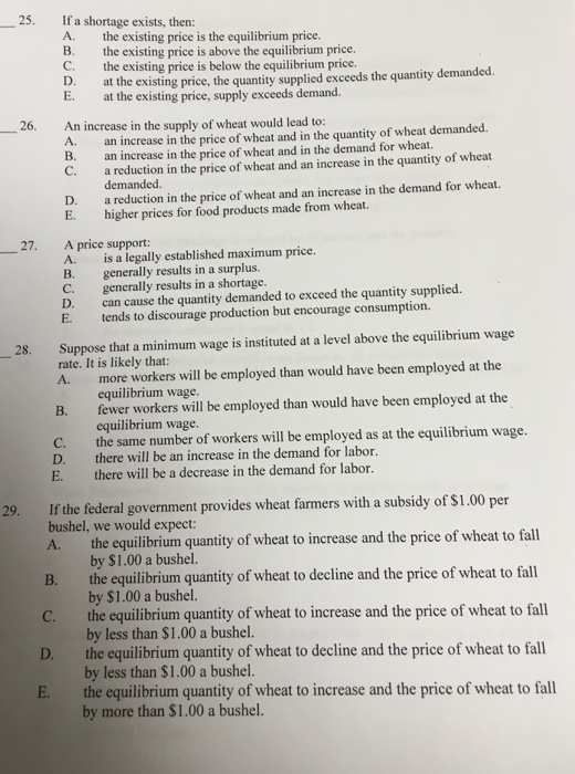 Solved 19 If the price of leather increases, then A. the