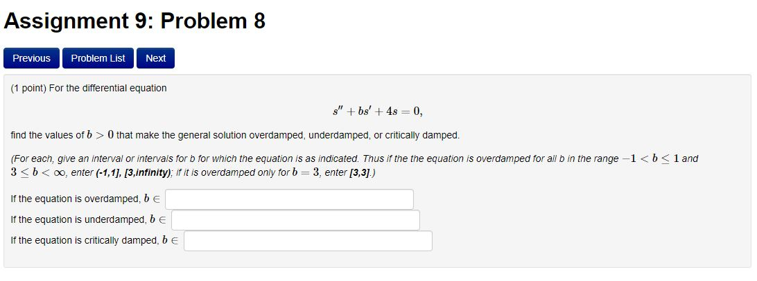 Solved Assignment 9: Problem 8 Previous Problem List Next (1 | Chegg.com