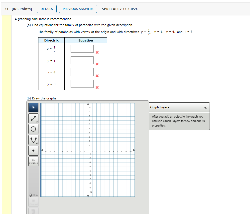 Solved 11. [0/5 Points] DETAILS PREVIOUS ANSWERS SPRECALC7 | Chegg.com