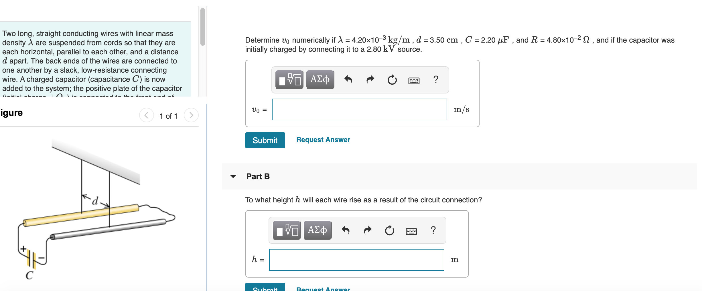 solved-determine-vo-numerically-if-i-4-20x10-3-kg-m-d-chegg