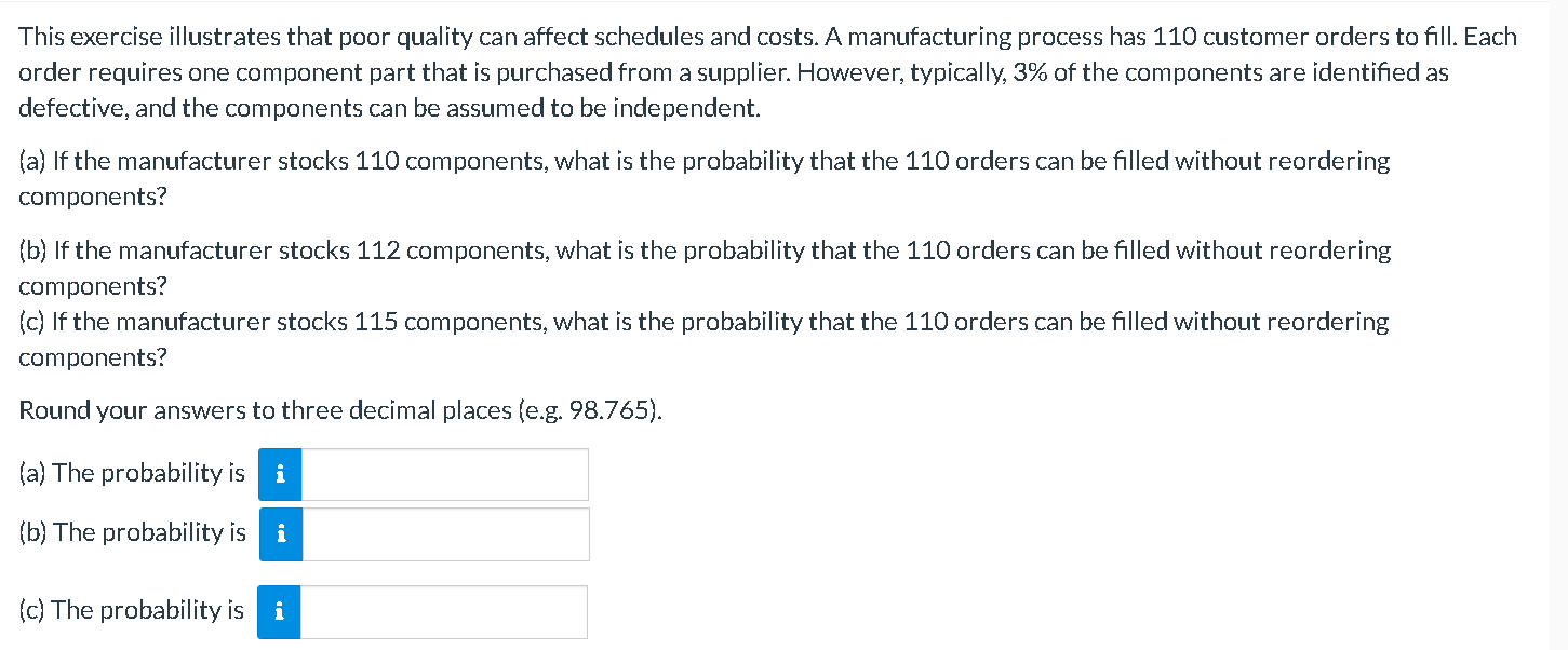 Solved This exercise illustrates that poor quality can | Chegg.com