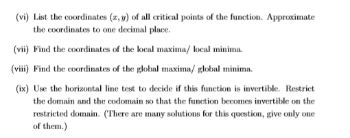 Solved Question 4. (6 marks) A function is given by the | Chegg.com