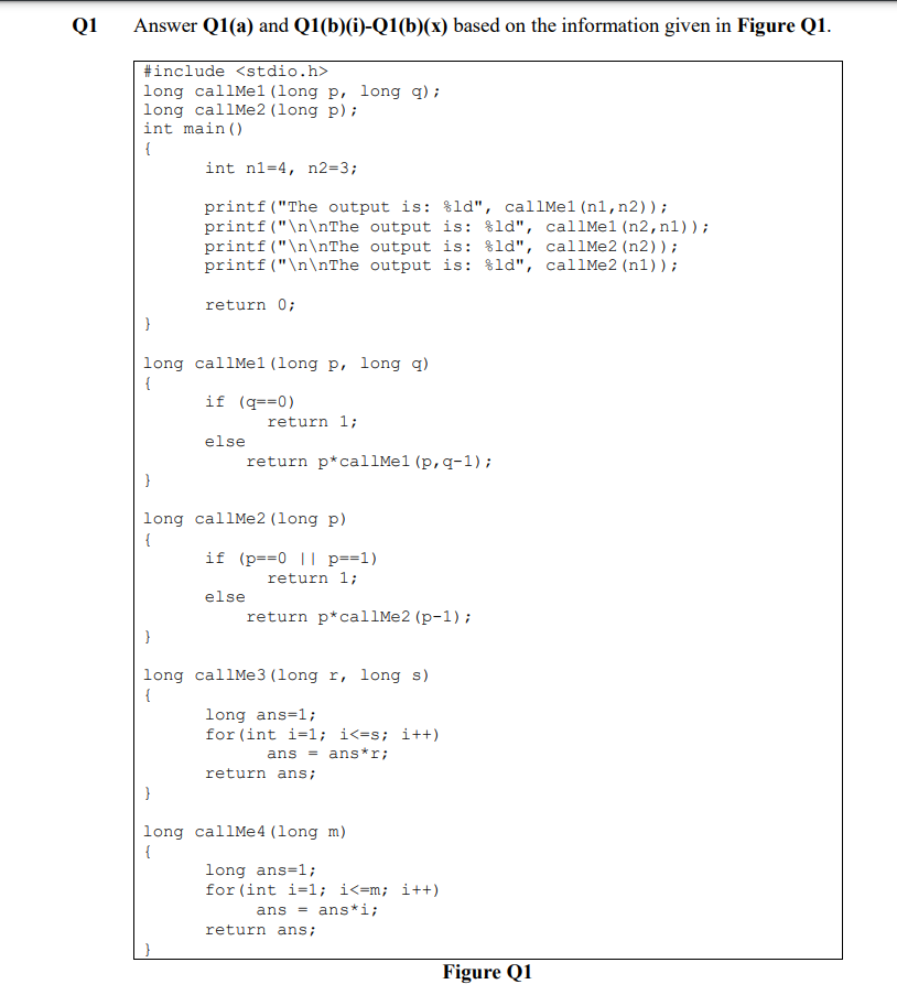 Solved Answer Q1(a) And Q1(b)(i)-Q1(b)(x) Based On The | Chegg.com