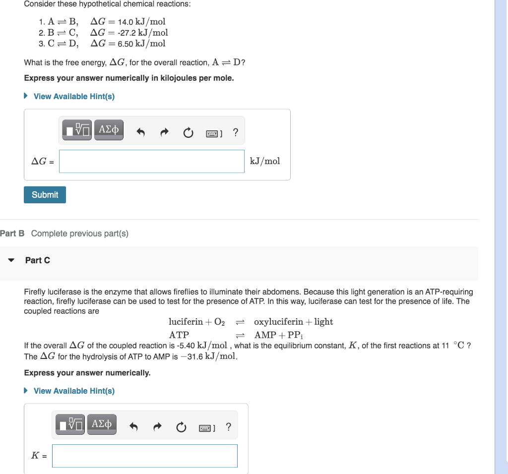 Solved Consider These Hypothetical Chemical Reactions: 1. | Chegg.com