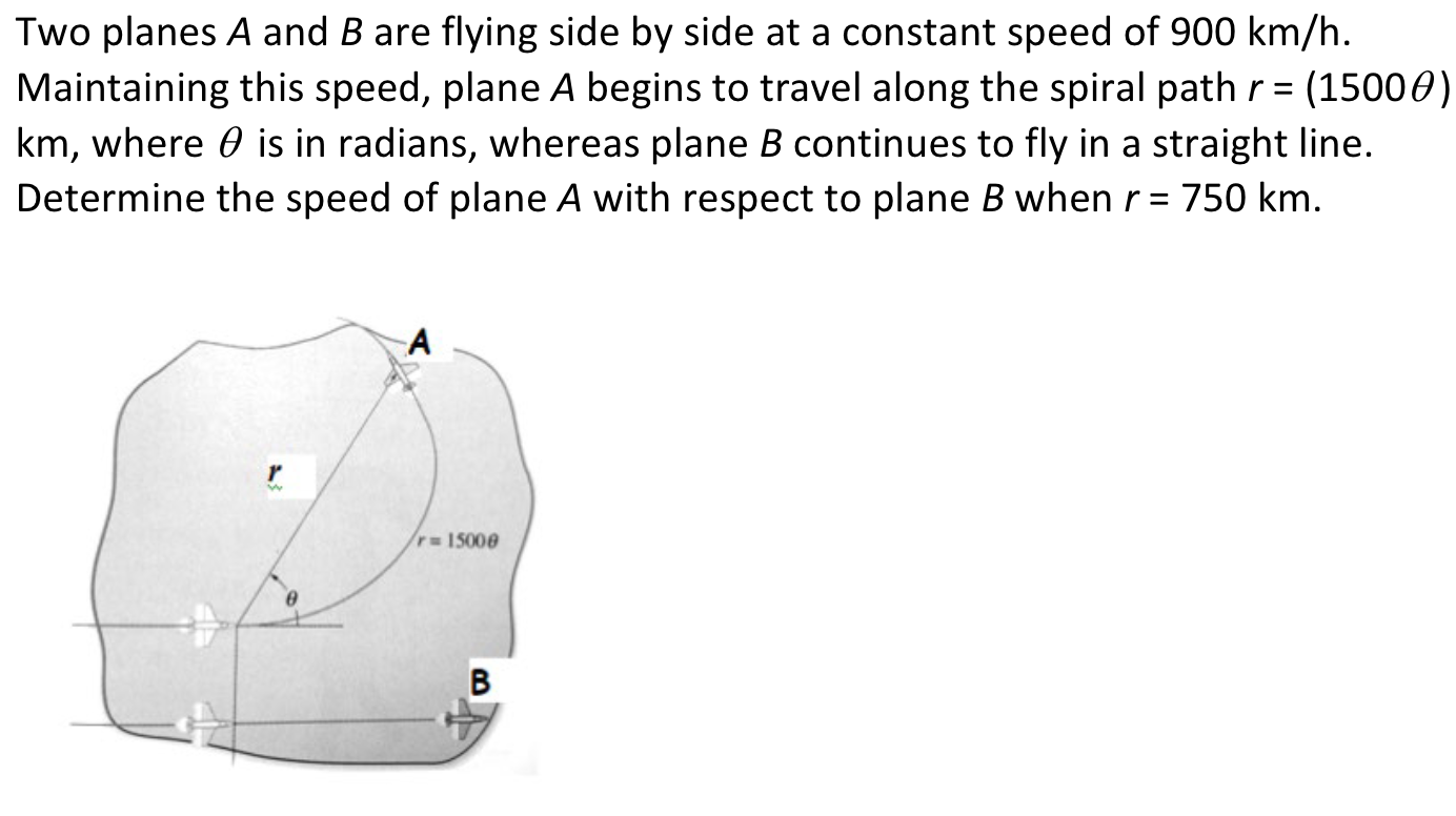 Solved Two Planes A And B ﻿are Flying Side By Side At A | Chegg.com