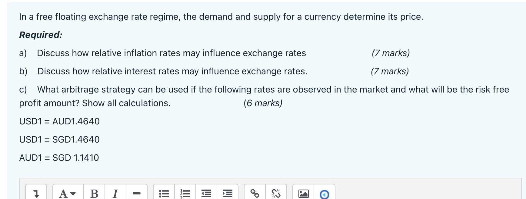 Solved In a free floating exchange rate regime, the demand | Chegg.com