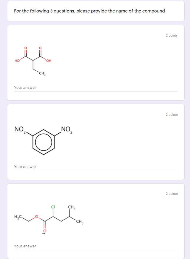 Solved For the following 3 questions, please provide the | Chegg.com