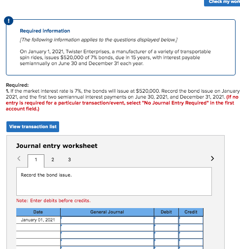 Solved Check my work Required information (The following | Chegg.com