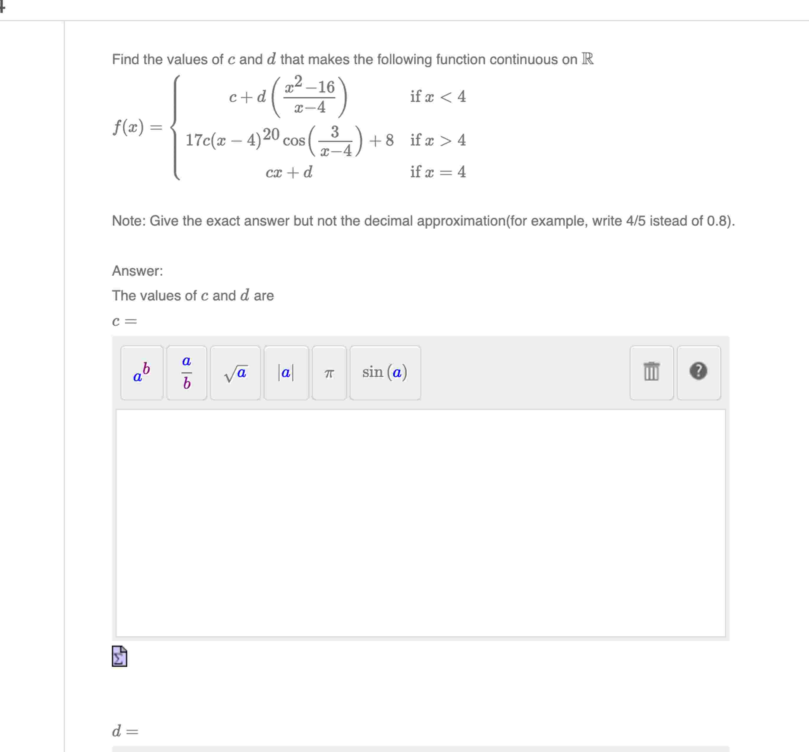 solved-find-the-values-of-c-and-d-that-makes-the-following-chegg