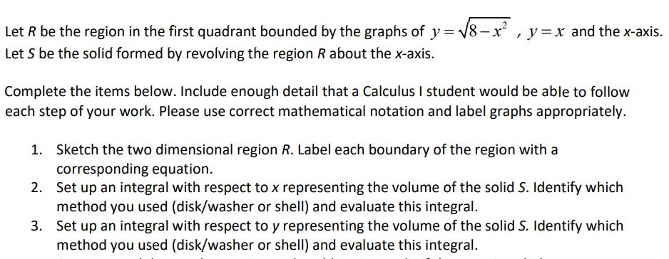 Solved Let R be the region in the first quadrant bounded by | Chegg.com