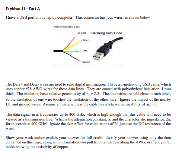 Problem 11 Part A I have a USB port on my laptop