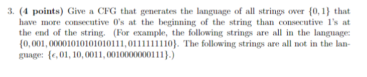 Solved 1) Give a CFG that generates the language of all | Chegg.com