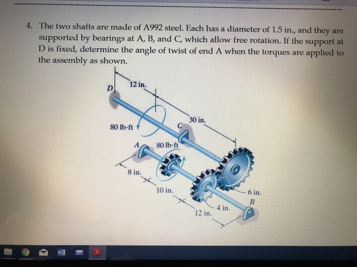 Solved The Two Shafts Are Made Of A-36 Each Has, 50% OFF