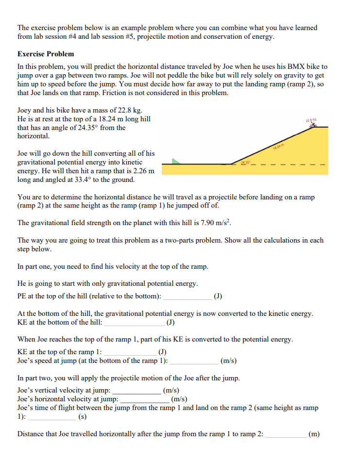 Solved The Exercise Problem Below Is An Example Problem | Chegg.com