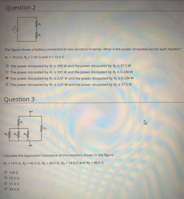 Solved The Figure Shows A Battery Connected To Two | Chegg.com