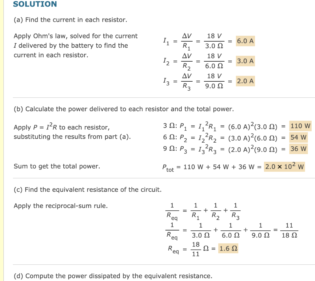 Solved GOAL Analyze a circuit that contains resistors | Chegg.com