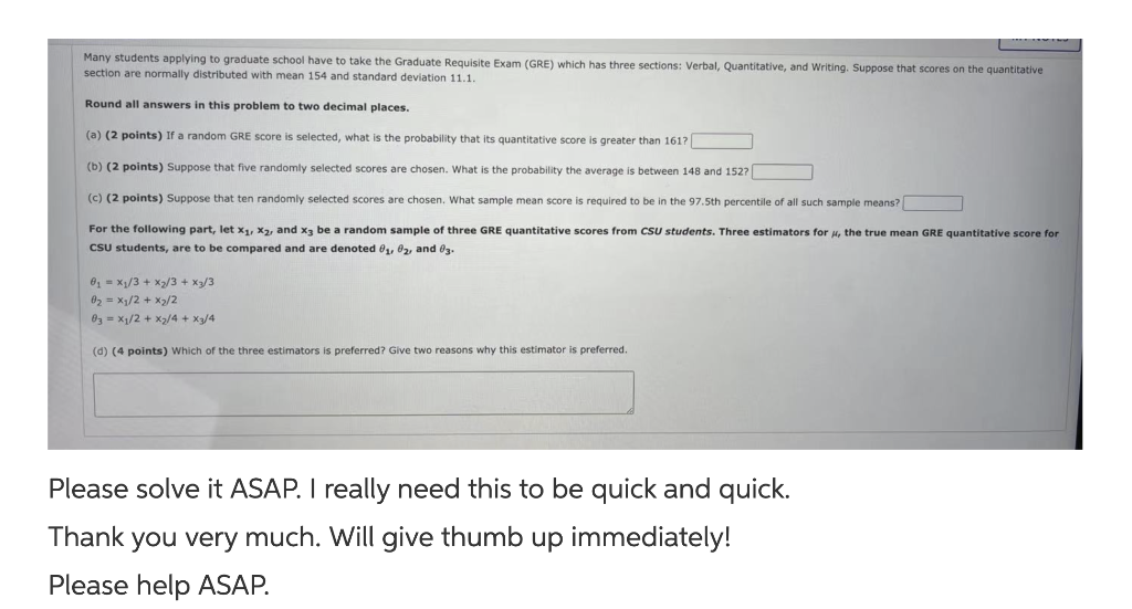 Solved Many students applying to graduate school have to | Chegg.com