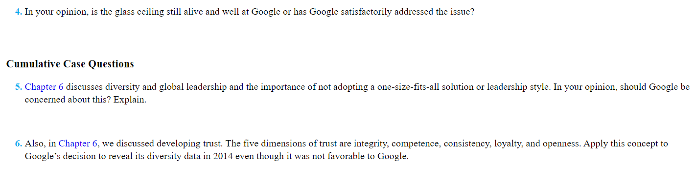 Solved CASE III Google's Diversity Progress Report Led by | Chegg.com