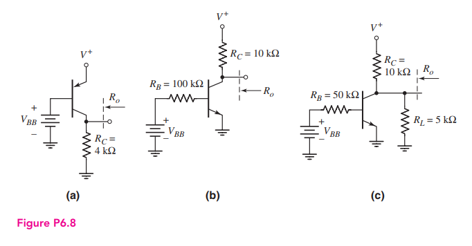 Solved The parameters of each transistor in the circuits | Chegg.com