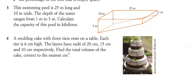 Solved 3 This swimming pool is 25 m long and 10 m wide. The | Chegg.com