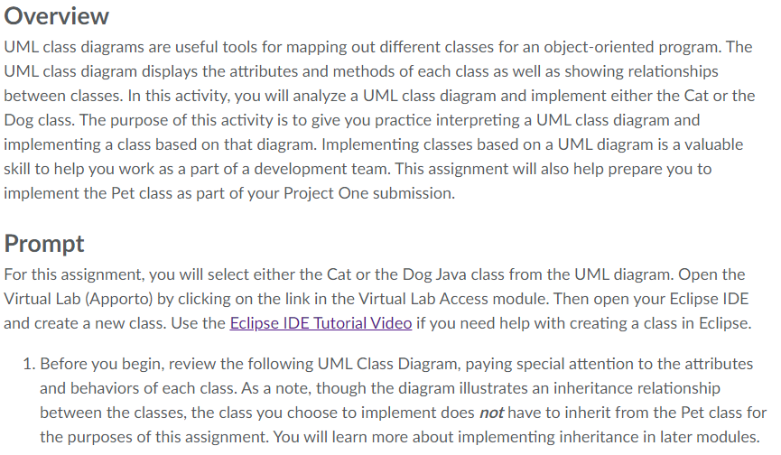 Solved Overview UML class diagrams are useful tools for | Chegg.com