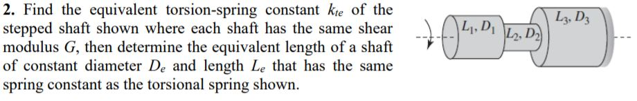 Solved |2. Find The Equivalent Torsion-spring Constant Kie | Chegg.com