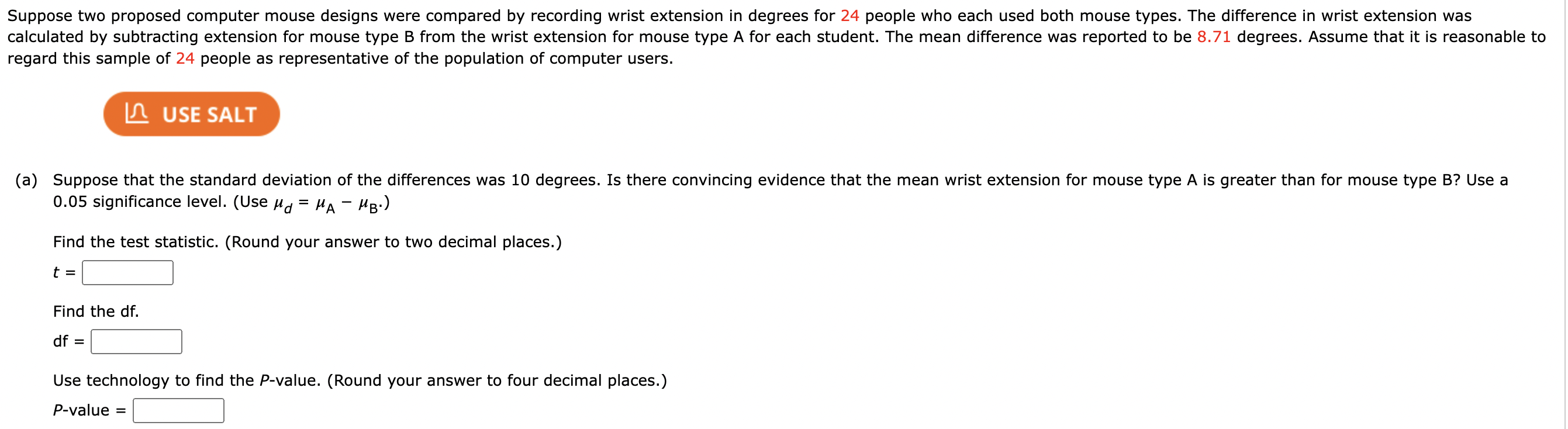 Solved Suppose two proposed computer mouse designs were | Chegg.com