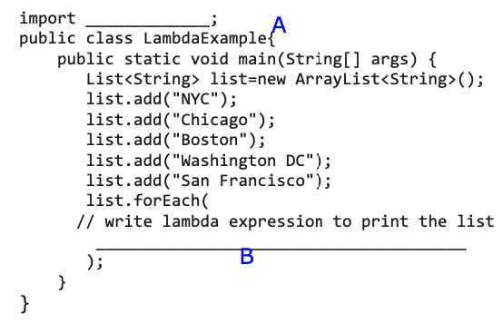 Solved import public class LambdaExample public static void | Chegg.com