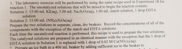 Kinetics 2 Report Sheet Name and Drawer Number | Chegg.com