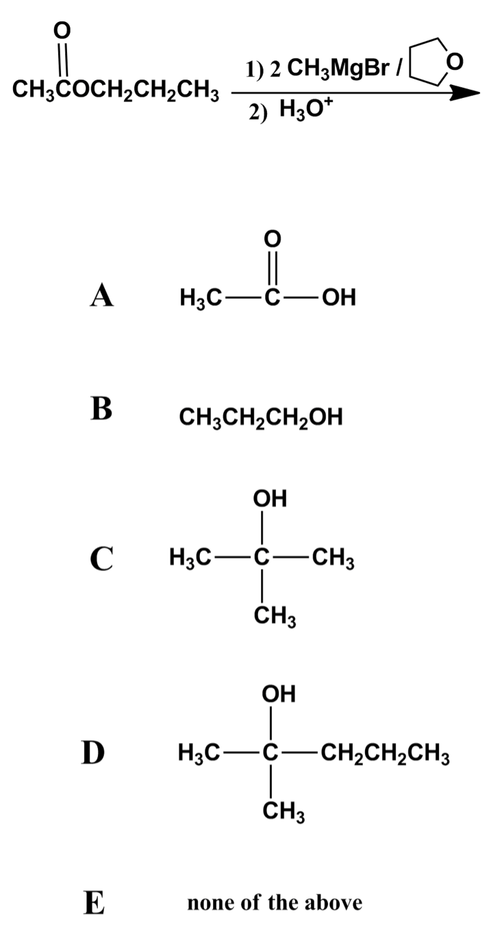 Solved ConsCOCA-CHICHI CH3COCH2CH2CH3 1) 2 CH3MgBr / 2) H30+ | Chegg.com