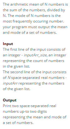 Solved The arithmetic mean of N numbers is the sum of the | Chegg.com
