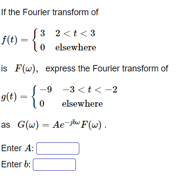 Solved If The Fourier Transform Of F T 3 2 Chegg Com