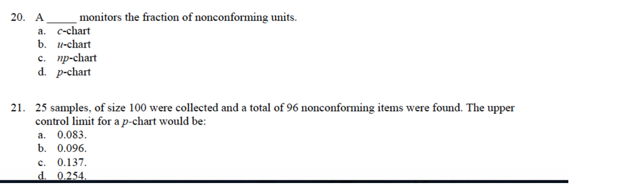 Solved A A Monitors The Fraction Of Nonconforming Un Chegg Com