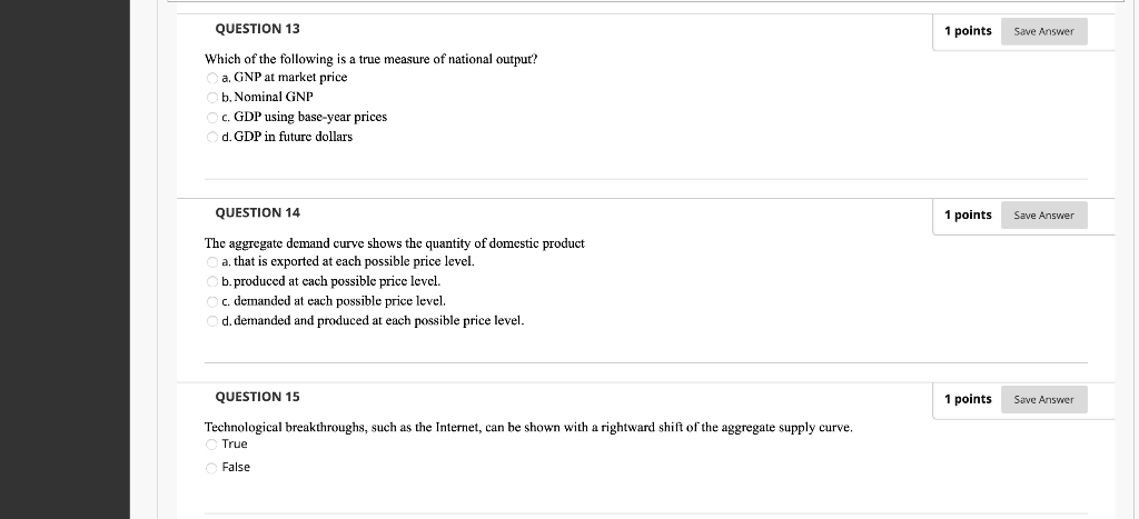 Solved QUESTION 13 1 points Save Answer Which of the | Chegg.com