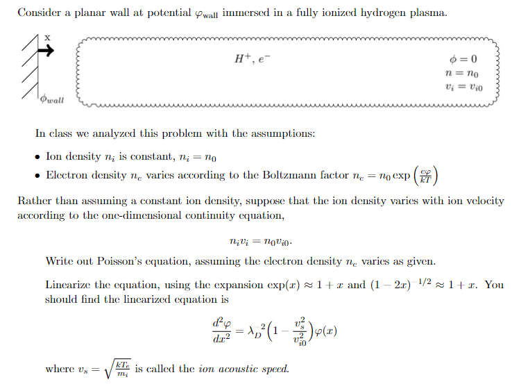 Solved Consider a planar wall at potential wall immersed in | Chegg.com