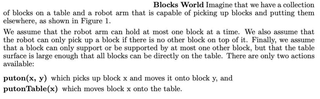 Solved Blocks World Imagine that we have a collection of | Chegg.com