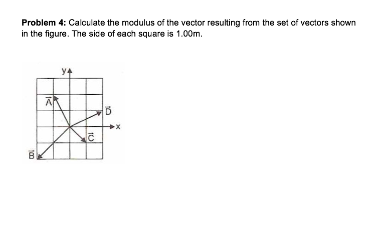 Solved Problem 4: Calculate The Modulus Of The Vector | Chegg.com