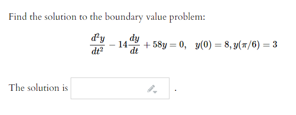 Solved Find the solution to the boundary value problem: dạy | Chegg.com