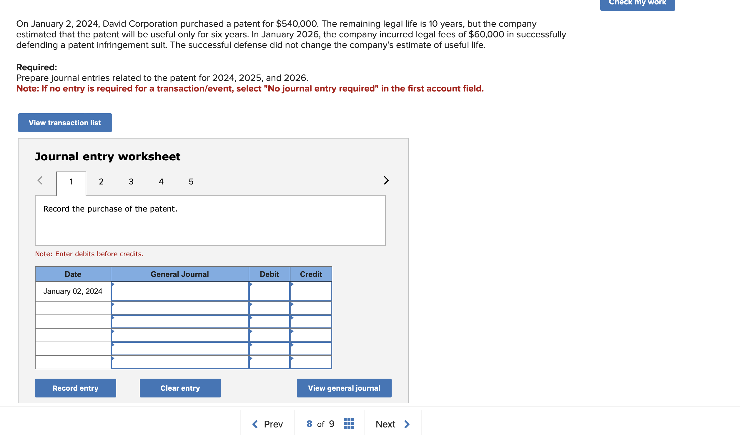 Solved On January 2, 2024, David Corporation purchased a