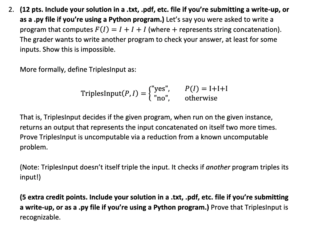 Solved (12 Pts. Include Your Solution In A .txt, .pdf, Etc. | Chegg.com