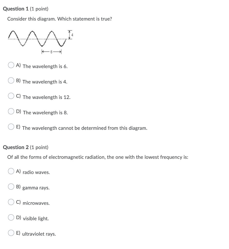 Solved Question 1 (1 point) Consider this diagram. Which | Chegg.com