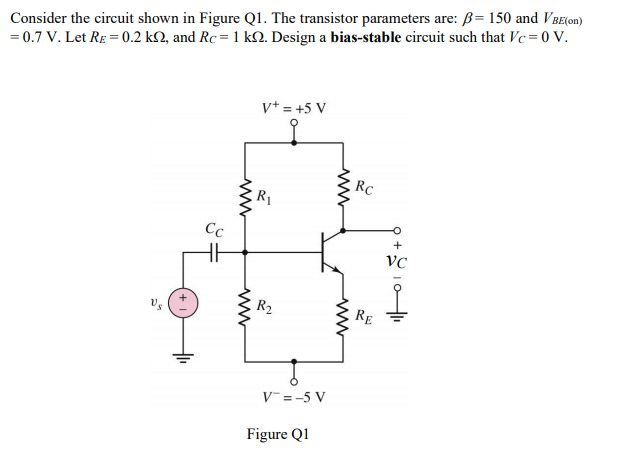 Solved Consider The Circuit Shown In Figure Q1. The | Chegg.com